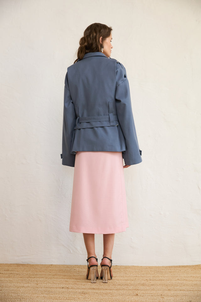 Oversized jacket with zippers
