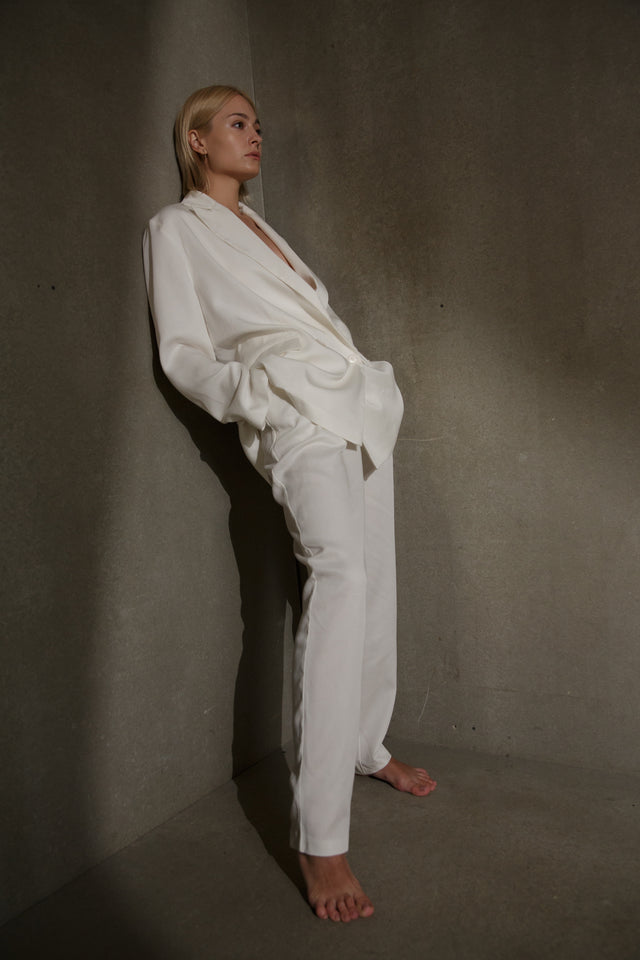 White viscose suit