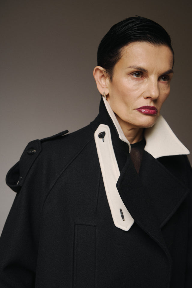 Black Maxi Wool Coat