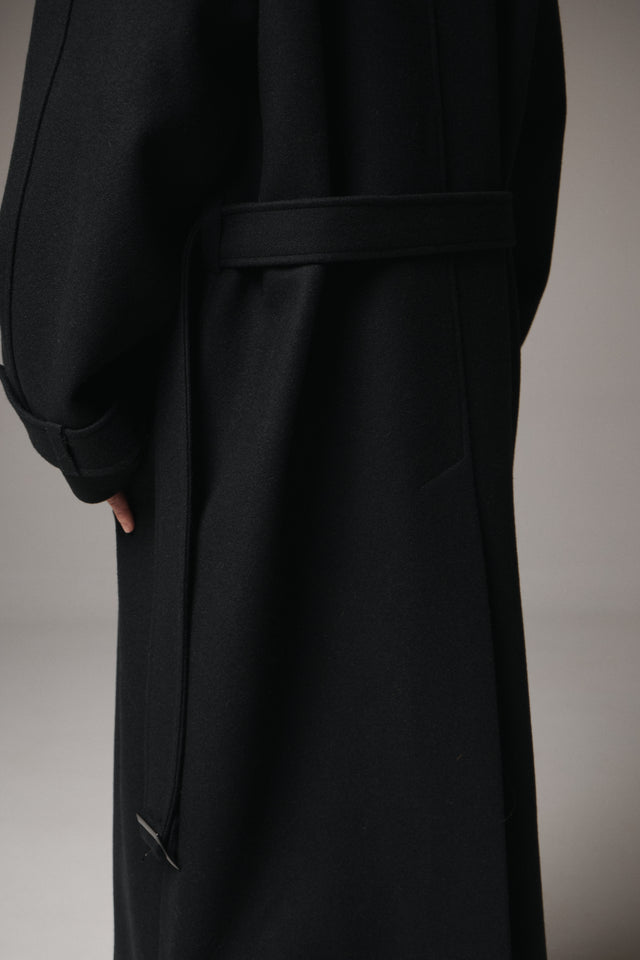 Black Maxi Wool Coat