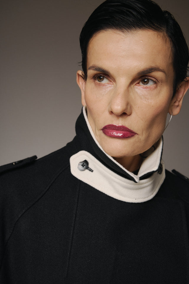 Black Maxi Wool Coat