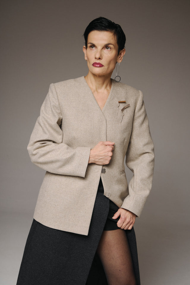 Taillierter Wollblazer