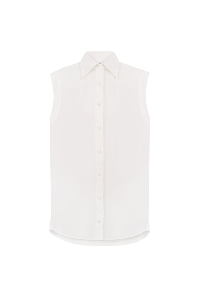 Sleeveless Cotton Shirt