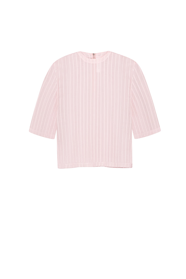Moment 4. Oversized Pink Cotton Top