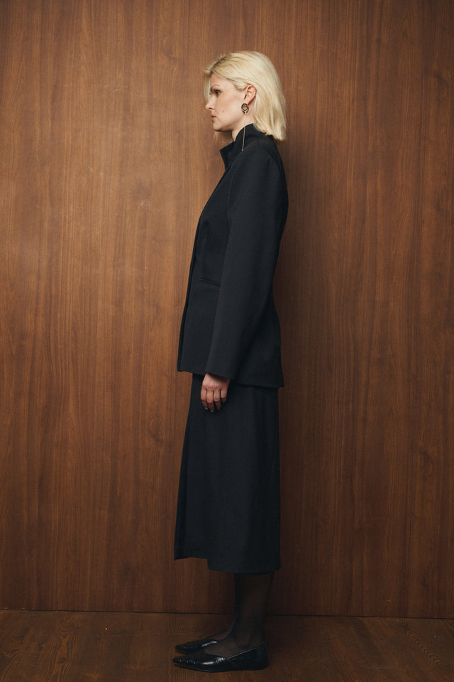A-Line Wool & Cashmere Skirt