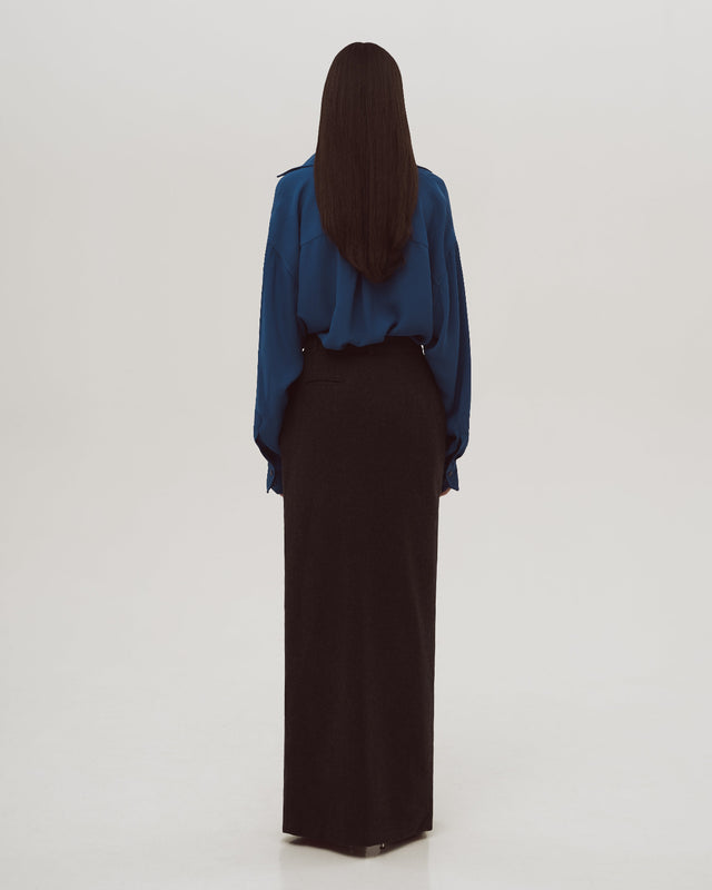 skirt maxi of wool and viscose