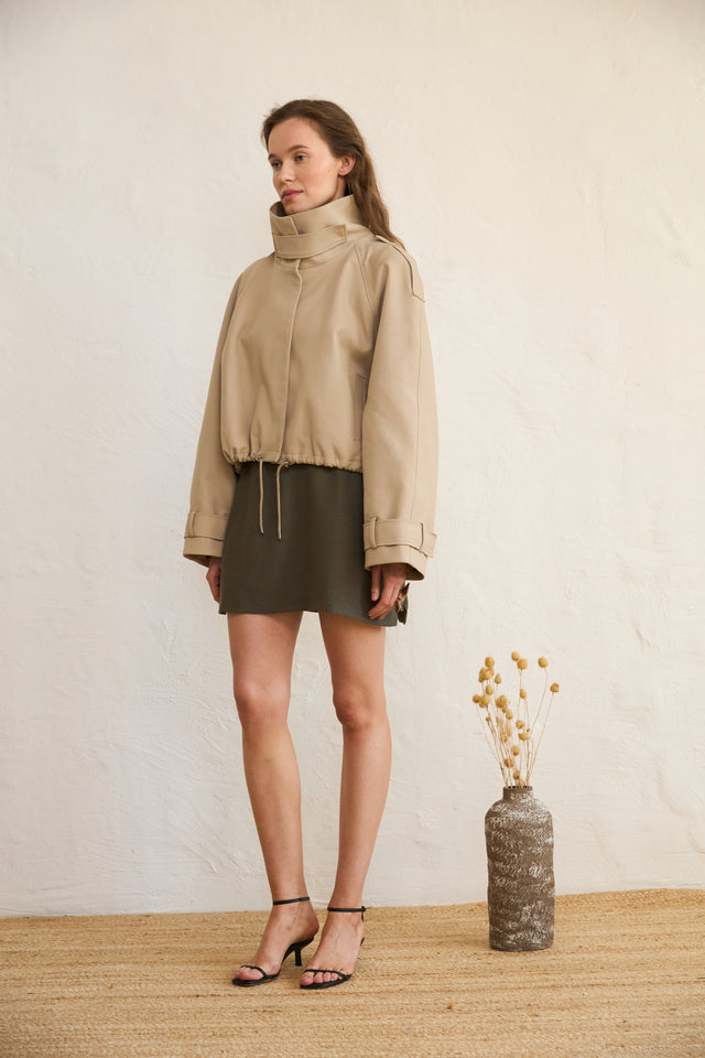 Oversized jacket with zippers