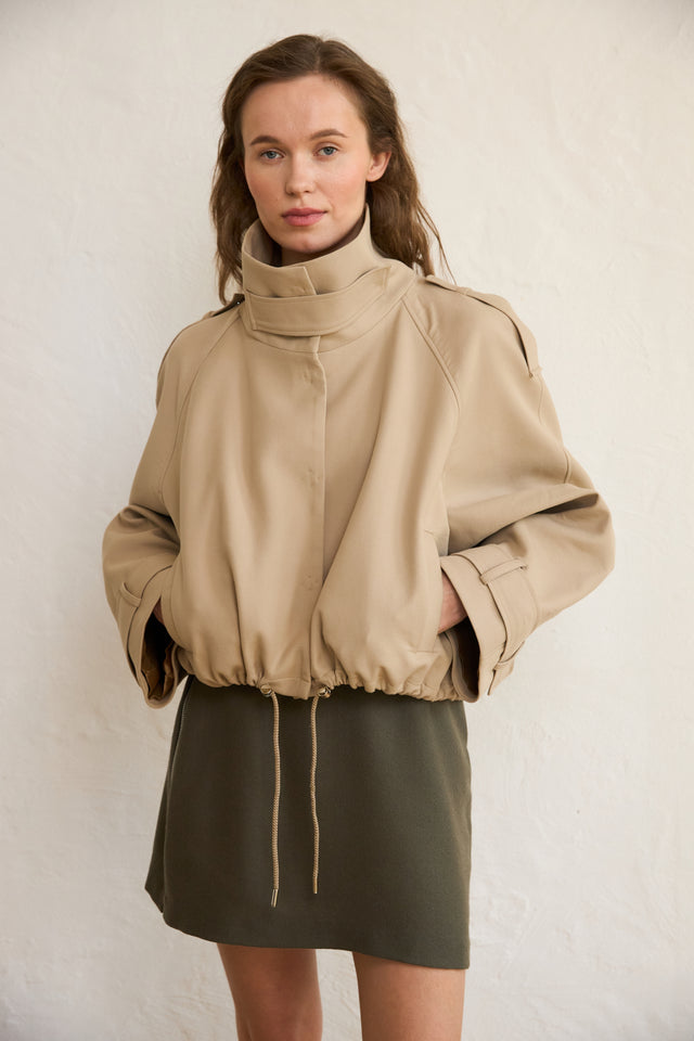 Oversized jacket with zippers