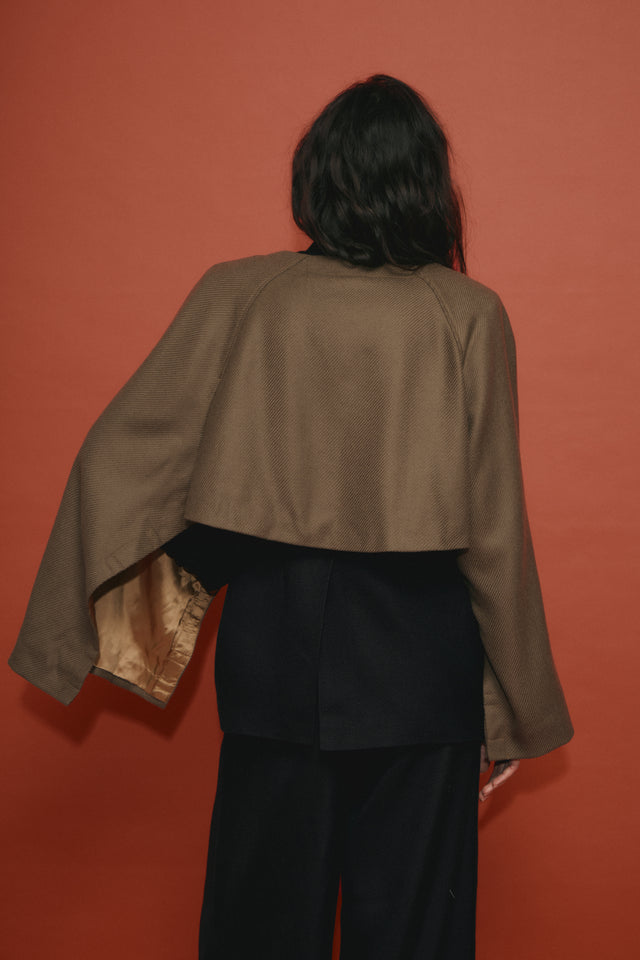 #11  Woolen brown cape