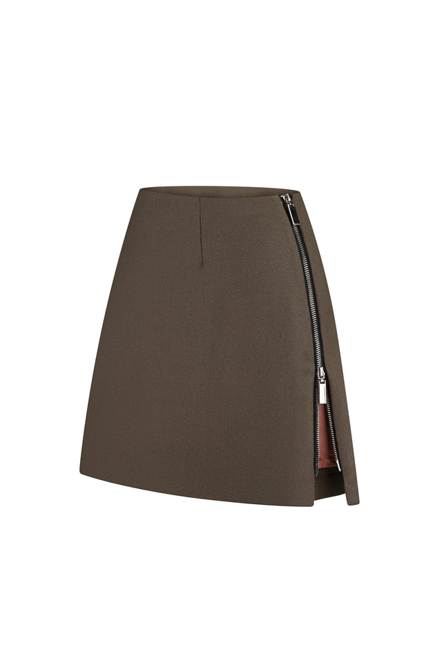 Moment 2.  Mini skirt with zippers